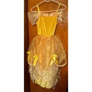 NNJXD Halloween Girl Gold PRINCESS DRESS Party Costume Fancy Dress 150 Size 12